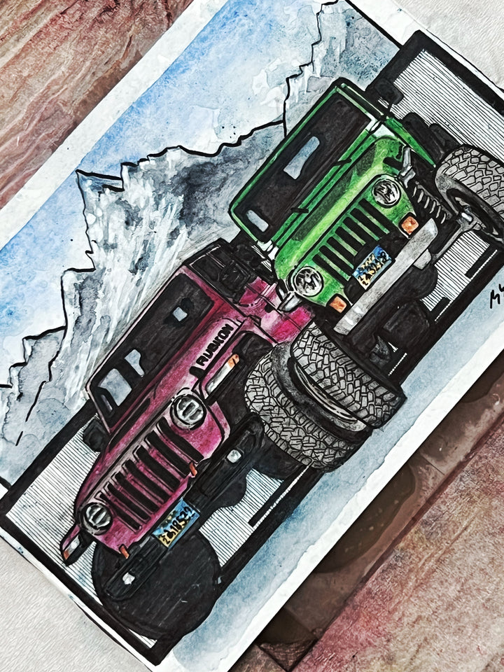 Inspiration from @tetonfamilyadventures’s Jeeps | Handmade Artwork