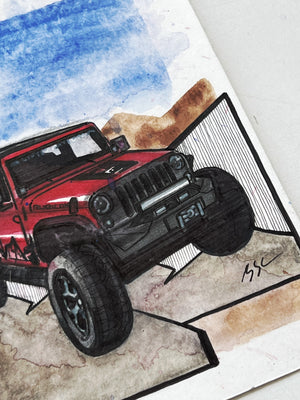 Inspiration from @co_red_rubycon’s Wrangler and Grand Cherokee| Handmade Artwork