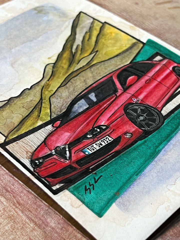 Inspiration from @le_tre_rosse’s 156 GTAm| Handmade Artwork