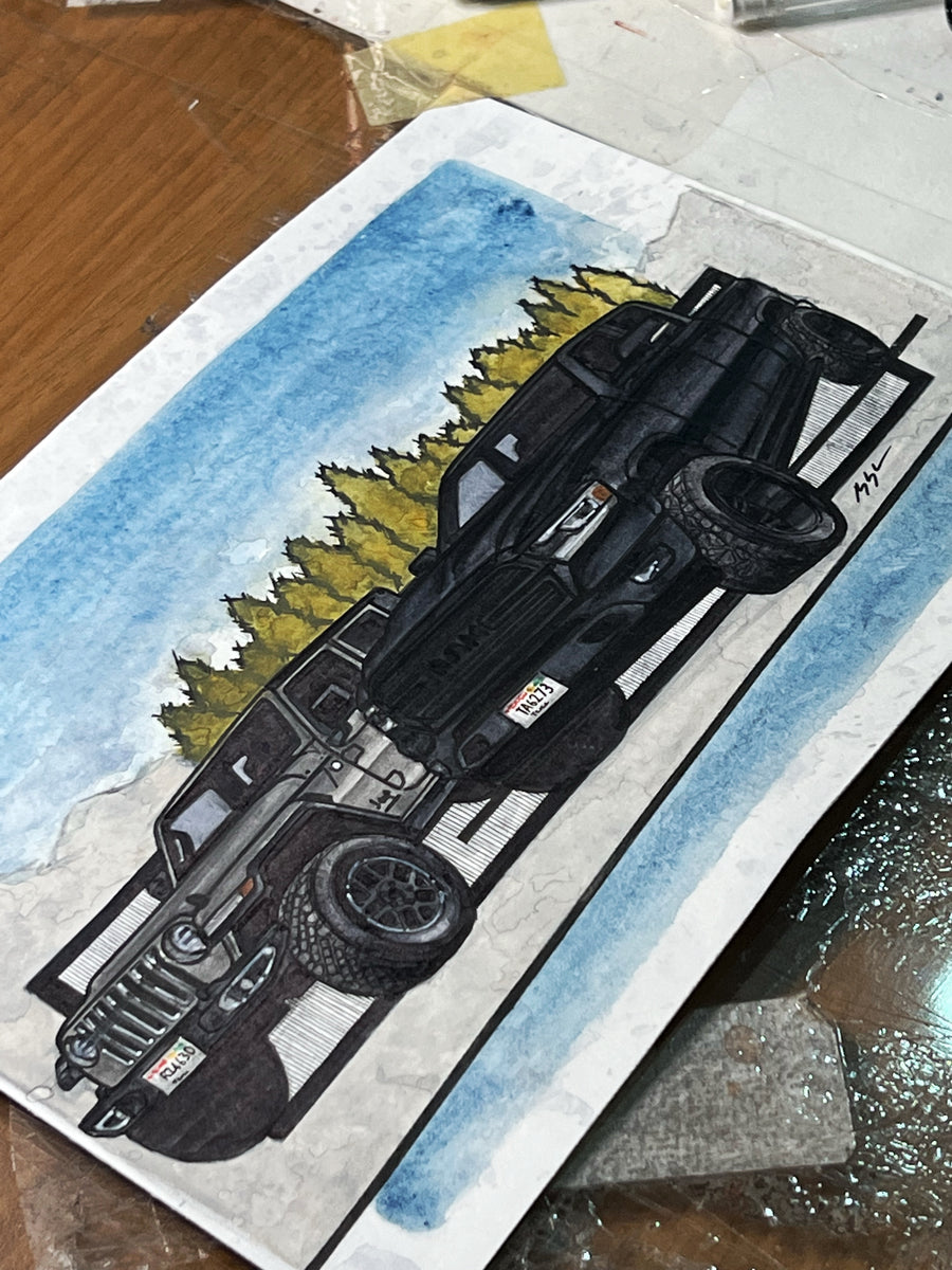 Inspiration from @reese_therese’s Jeep & Dodge| Handmade Artwork