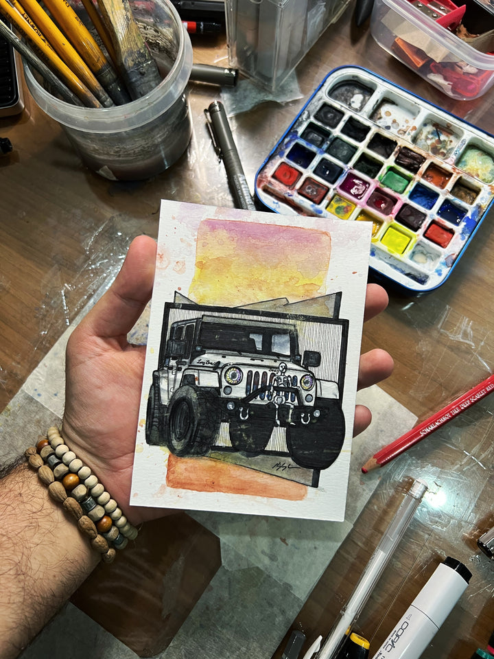 Inspiration from @lazybonesjeep’s Wrangler| Handmade Artwork