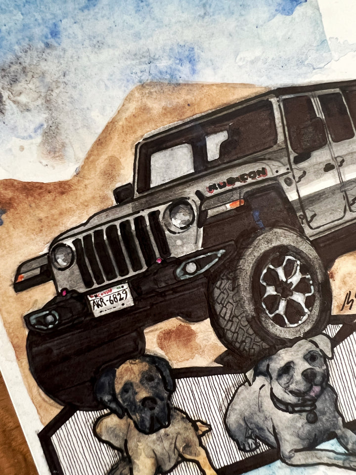 Inspiration from @jeepin.the.north’s Wrangler| Handmade Artwork