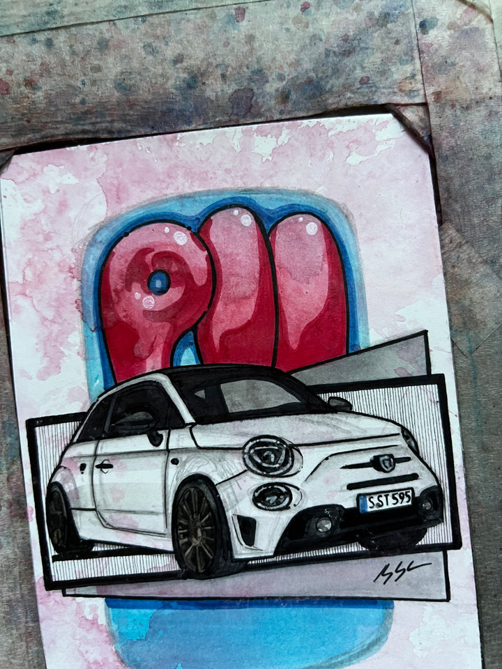 Inspiration from @pii_vs_cupi’s Abarth | Handmade Artwork