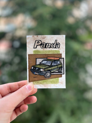 Inspiration from @savethepanda’s Fiat Panda | Handmade Artwork